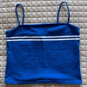 Forever 21 crop blue tank top